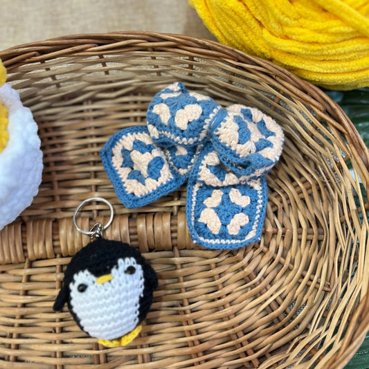 Adorable Trio – Penguin Keychain, Chick & Bow