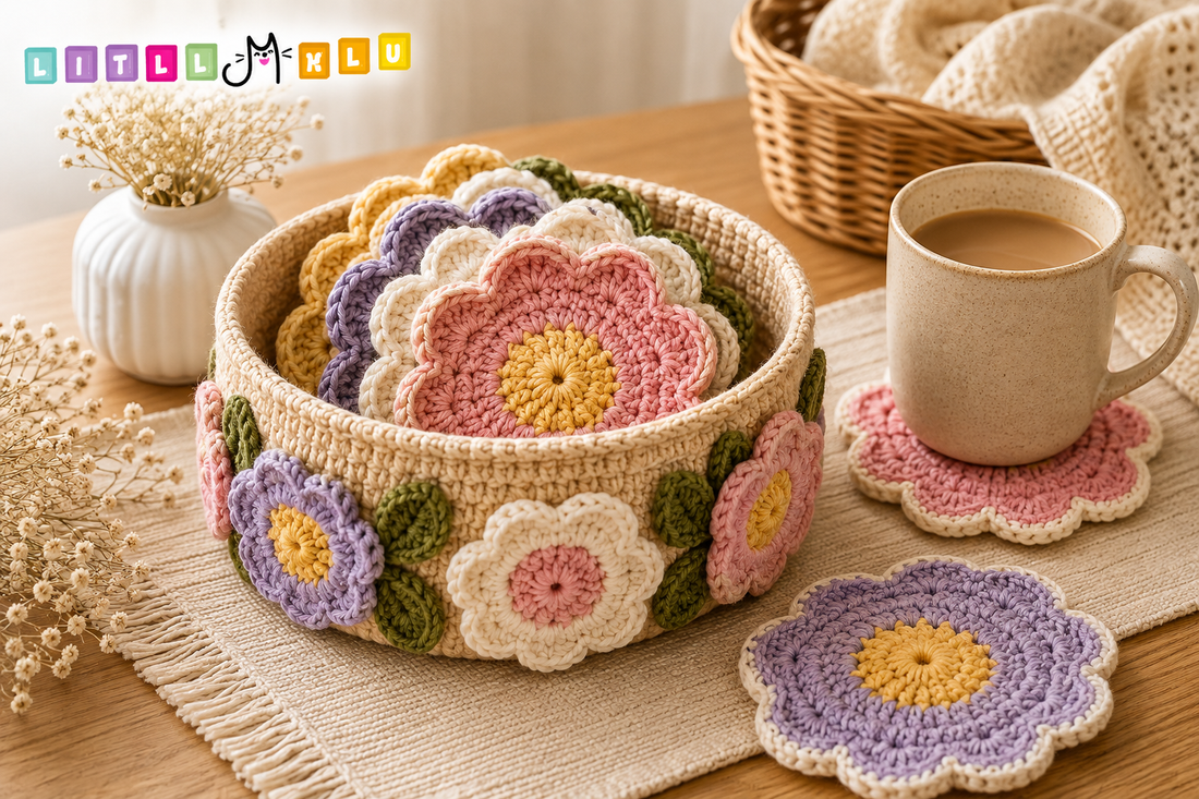 Crochet Flower Coaster Basket: The Perfect Blend of Style and Functionality