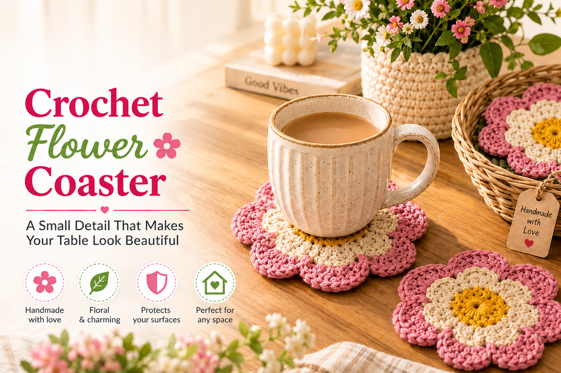 Crochet Flower Coaster: A Small Detail That Makes Your Table Look Beautiful