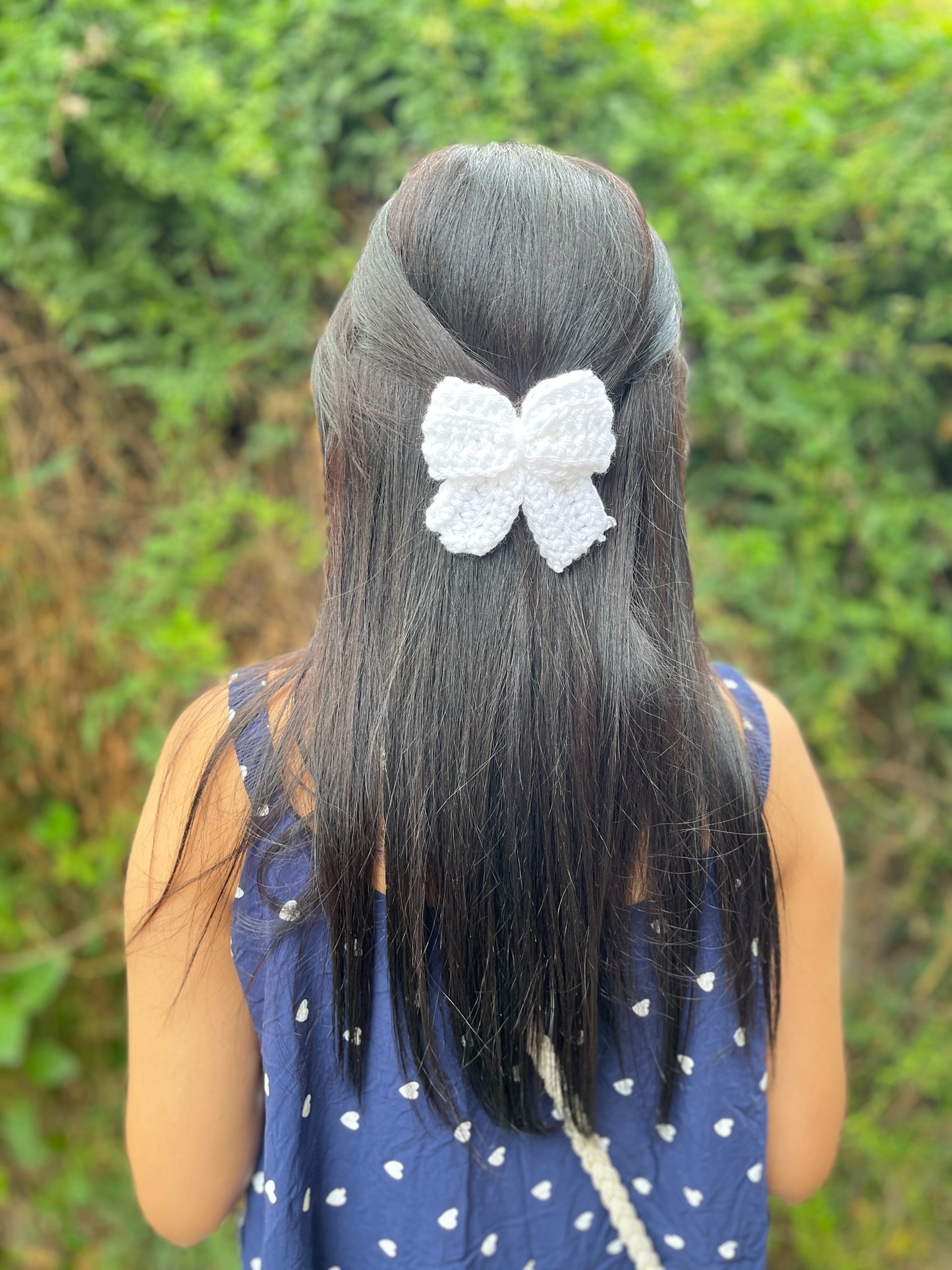 Handmade Crochet Bow Hair Clip
